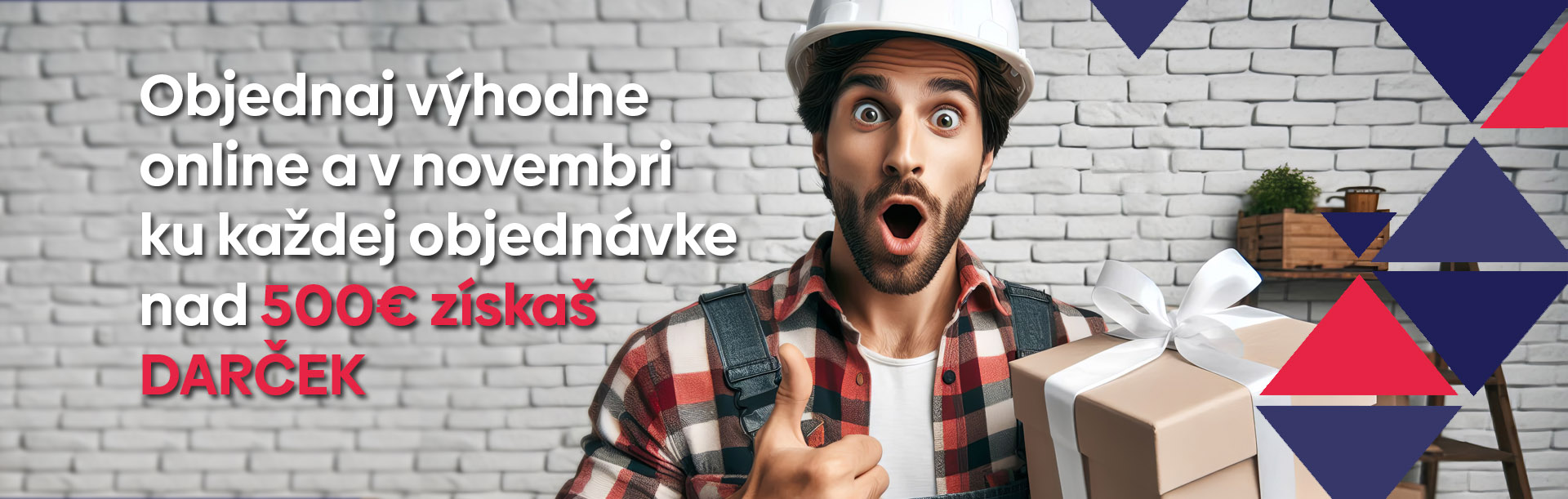 Ku každej objednávke nad 500€ získaš Darček